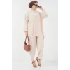 6682 Tunik Pantolon İkili Takım - Krem