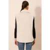 6793 Peluş Yelek - Beyaz
