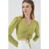 936 Sandy Crop Bluz - E.Yeşil