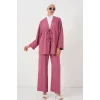 Ayrobin Kimono Pantolon İkili Takım 6739 - Gül Kurusu