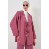 Ayrobin Kimono Pantolon İkili Takım 6739 - Gül Kurusu