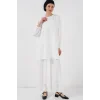 Ayrobin Tunik Pantolon Alt Üst Takım 6712 - Beyaz