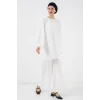 Ayrobin Tunik Pantolon Alt Üst Takım 6712 - Beyaz