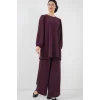 Ayrobin Tunik Pantolon Alt Üst Takım 6712 - Mürdüm