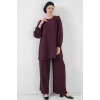 Ayrobin Tunik Pantolon Alt Üst Takım 6712 - Mürdüm