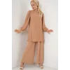 Ayrobin Tunik Pantolon Alt Üst Takım 6712 - Vizon