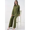 Bağcıklı Tunik Pantolon İkili Takım 6752 - Haki