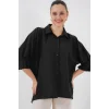 Bağlama Detaylı Ayrobin Gömlek 20290 - Siyah