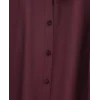 Balon Kol Düğmeli Kısa Poplin Gömlek -Bordo