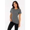 Basic Tişört Bisiklet Yaka Kısa Kol Günlük Yazlık Slim Fit T-Shirt - Antrasit