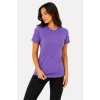 Basic Tişört Bisiklet Yaka Kısa Kol Günlük Yazlık Slim Fit T-Shirt - Mor