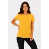 Basic Tişört Bisiklet Yaka Kısa Kol Günlük Yazlık Slim Fit T-Shirt - Sarı