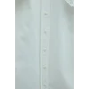 Bebe Yaka Dantel Detaylı Düğmeli Poplin Gömlek  -Ekru