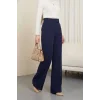 Beli Cırtcırt Detay Boru Paça Kumaş Pantolon -Laci