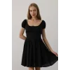 Beli Korseli Mini Elbise - Siyah