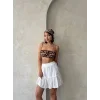 Çingene keten etek beyaz s24808