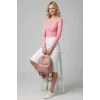 Çıtçıt Detaylı Bluz Pembe T4343
