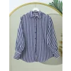 Çizgili Oversize Düğmeli Gömlek -Laci