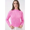 Dokulu Esnek Örme Bluz 975 - Pembe
