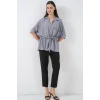 Fermuarlı Gömlek 0721 - Gri
