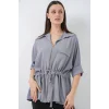 Fermuarlı Gömlek 0721 - Gri
