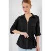 Fermuarlı Gömlek 0721 - Siyah