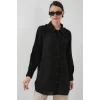 Fırfırlı Uzun Gömlek Tunik 5952 - Siyah