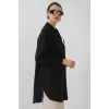 Fırfırlı Uzun Gömlek Tunik 5952 - Siyah