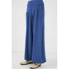 Geniş Paça Pileli Pantolon 6718 - İndigo