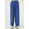 Geniş Paça Pileli Pantolon 6718 - İndigo