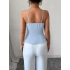 Kadın Askılı önü Döğmeli Atlas Bluz