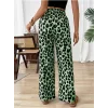 Kadın Beli Lastikli Leopar Desen Süprem Pantolon