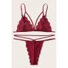 Kadın Bordo Dantel Sütyen Külot Takımı – Modern, Konforlu ve Günlük Kombinlere Uygun