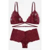 Kadın Bordo Özel Şık Sütyen Külot Takımı – Modern, Konforlu ve Günlük Kombinlere Uygun