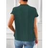 Kadın Kısa Kollu V Hakim Yakalı Leopar Desenli Sandy Bluza