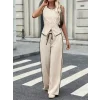Kadın Kolsuz önü Düğmeli Yelek Ve Pantolon Ikili Takım