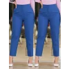 Kadın üste Oturan Paçası Bilek üzerinde Biten Krep Kumaş Pantolon 36 (S) - 50 (5XL)