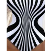 Kadın Yuvarlak Yaka Askılı Zebra Desen Baskılı Dalgıç Mayo