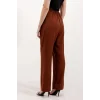Kahverengi Yüksek Bel Kumaş Pantolon 6612
