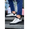 KB-X204 Kuback Beyaz Siyah Keten Siyah Yüksek Taban Günlük Erkek Spor Ayakkabı