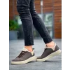 KB-X204 Kuback Taba Bej Keten Bej Yüksek Taban Günlük Erkek Spor Ayakkabı
