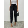 Kemerli Bilek Pantolon -Siyah