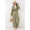 Kimono Pantolon İkili Takım 30078 - Çağla