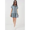 Kısa Kot Elbise 2530 - Mavi