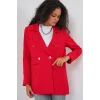 Kruvaze Yaka Blazer Ceket 0722 - Kırmızı