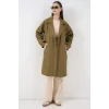 Kruvaze Yaka Trençkot 5987 - Haki