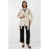 Kuşaklı Kısa Trençkot 5982 - Bej