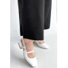 Liva Beyaz Cilt Topuklu Ayakkabı