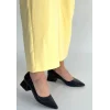 Meort Siyah Rugan Topuklu Ayakkabı