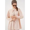 Önü Bağcıklı Tunik Pantolon İkili Takım 6744 - Krem